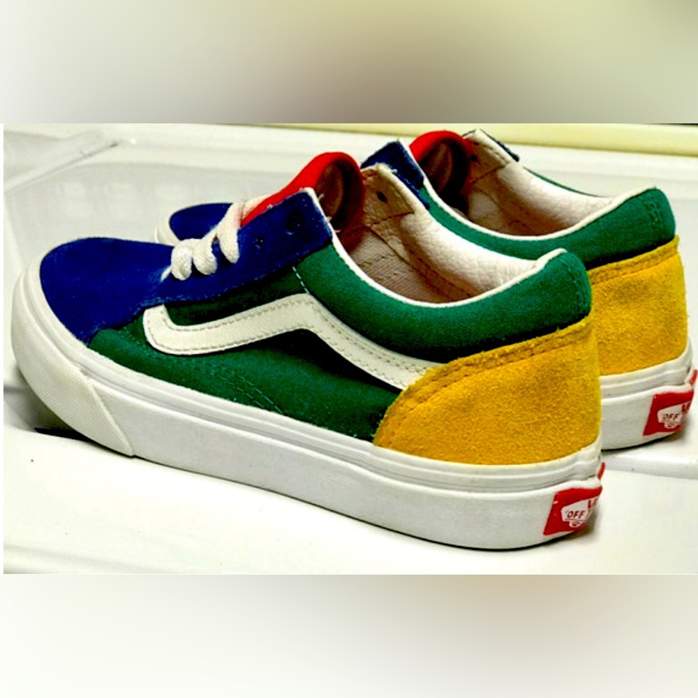 Kids 2 EU 32.5 Suede Canvas Color Block VANS OLD SKOOL Sneakers